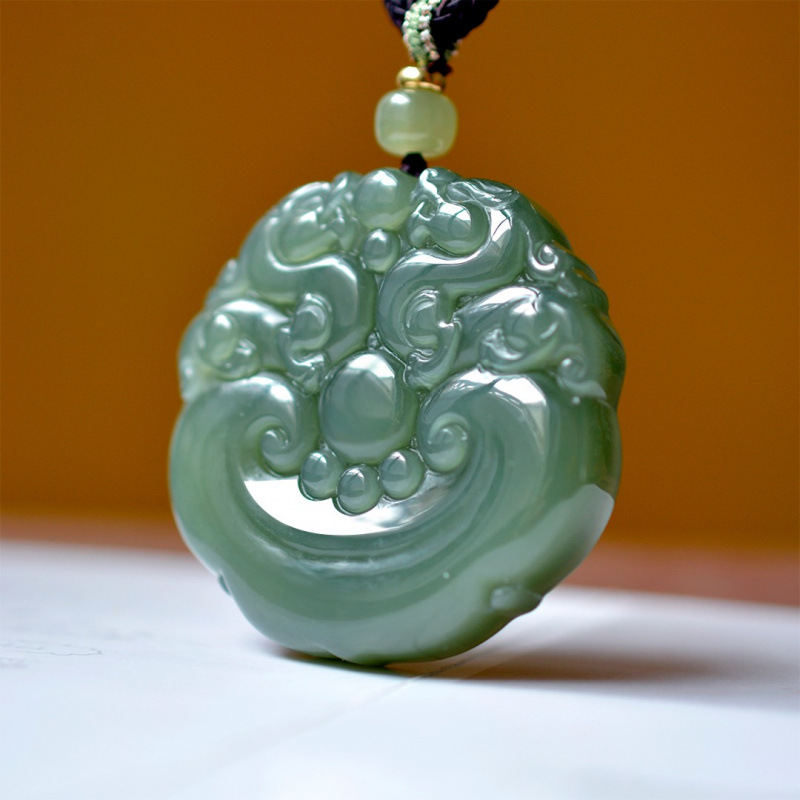 Go Ethnic Fashion - Natural Hetian Jade Everything Goes Well