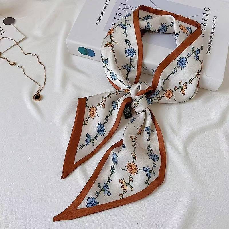 Vintage Floral Silk Silk Scarf - đánh giá và giá Ethnic Fashion Design