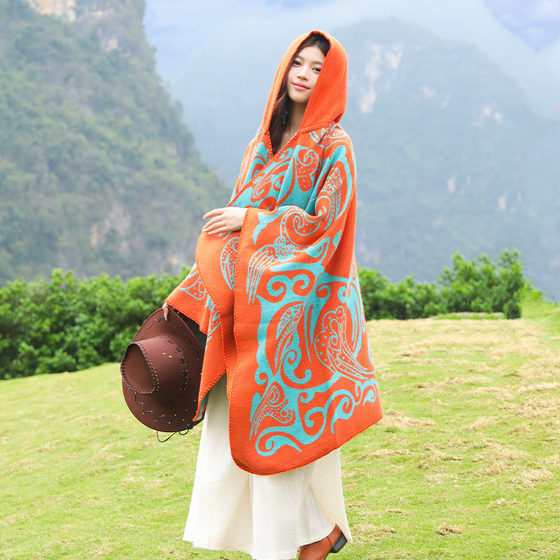 New Women's Hooded Shawl Warm  - đánh giá và giá Go Ethnic Fashion
