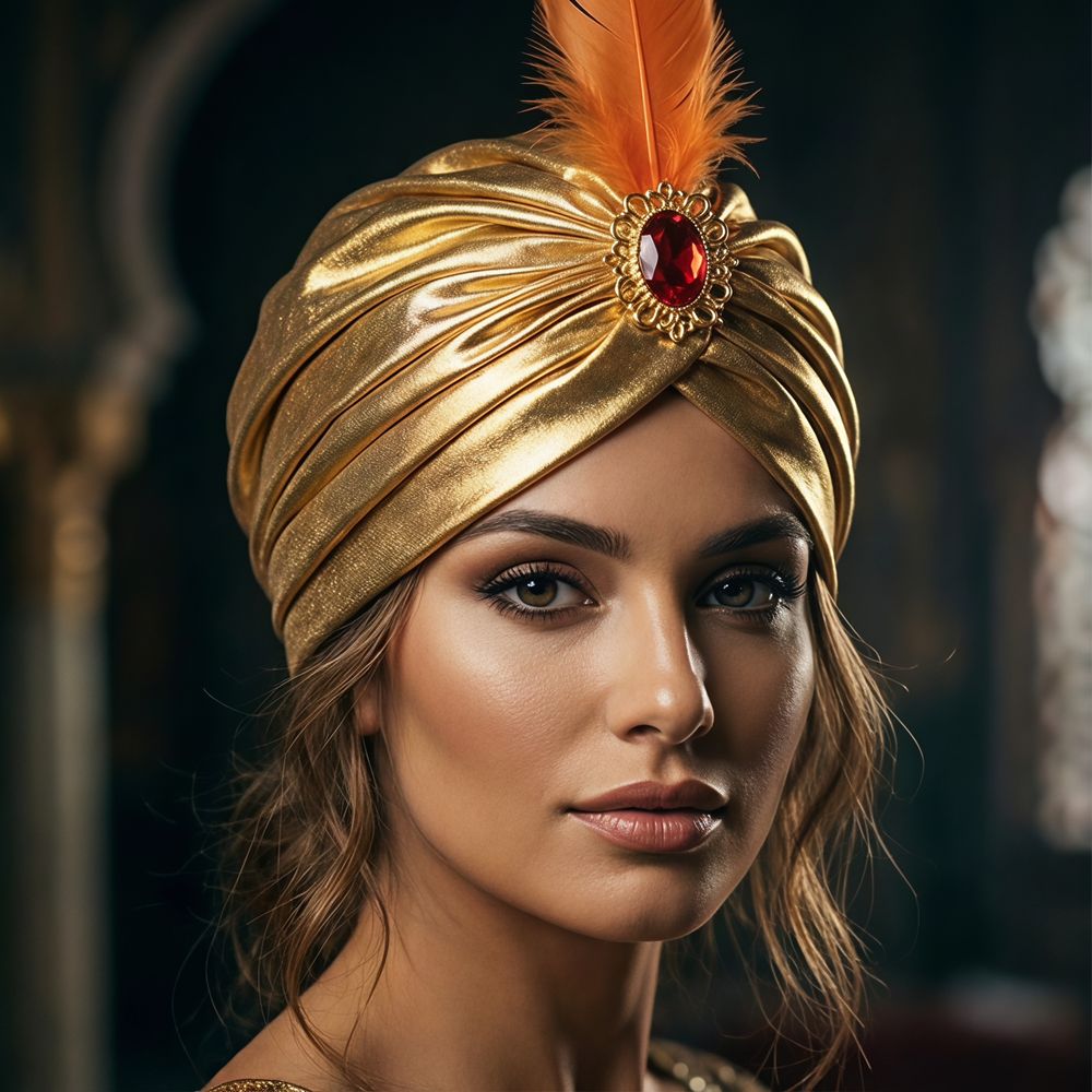Dress Up Feather Turban Hat Ar - đánh giá và giá Ethnic Fashion India