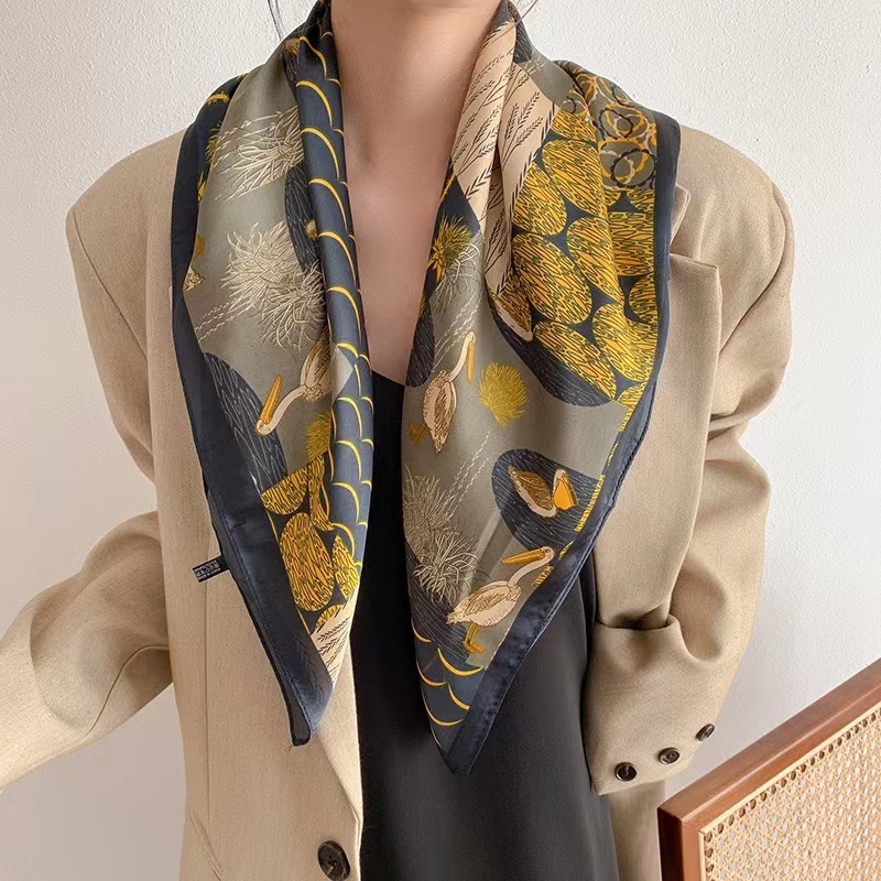 Luxury Vintage Silk Scarf Wome - đánh giá và giá Ethnic Fashion Design