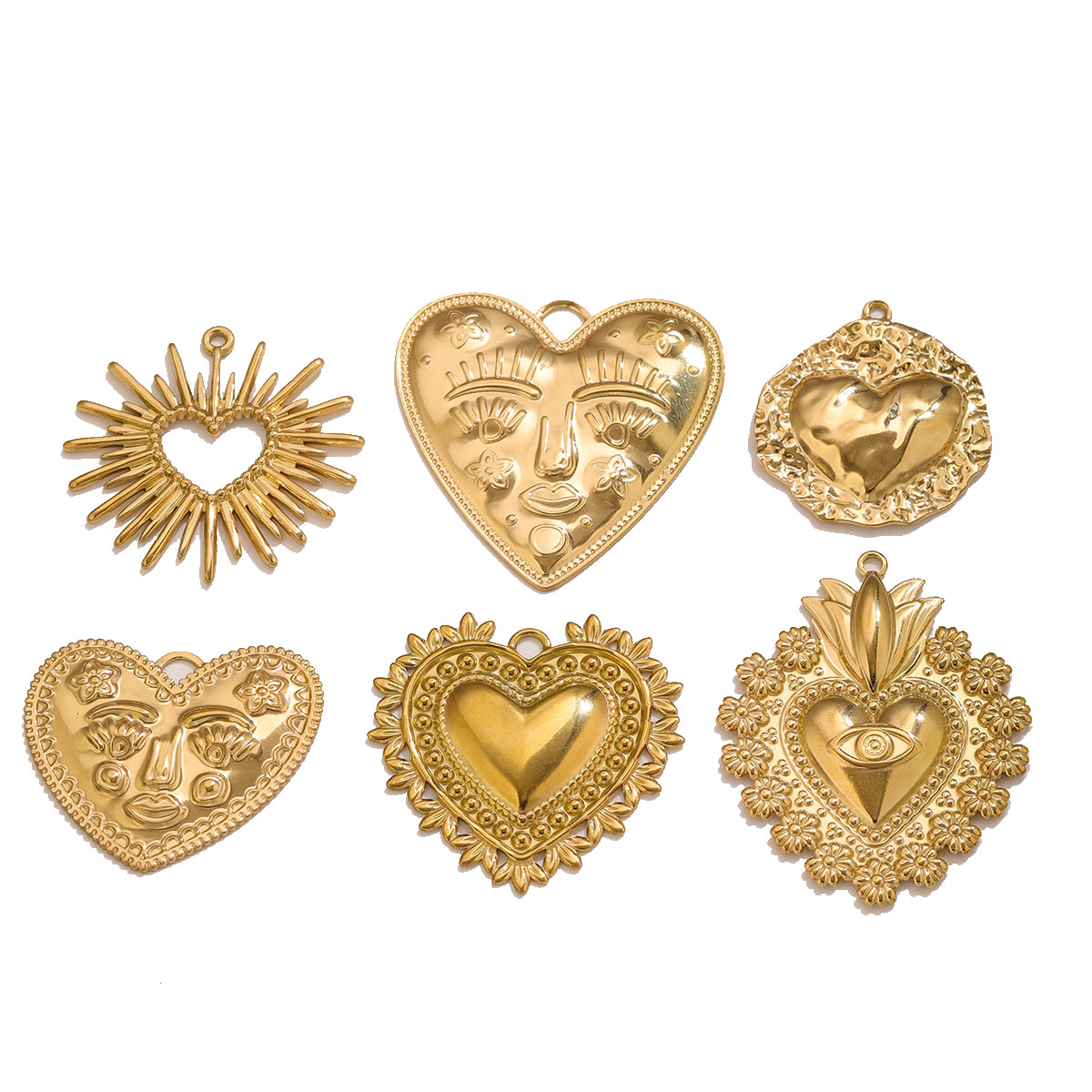 5Pcs PVD Gold Stainless Steel  - đánh giá và giá Ethnic Fashion Design