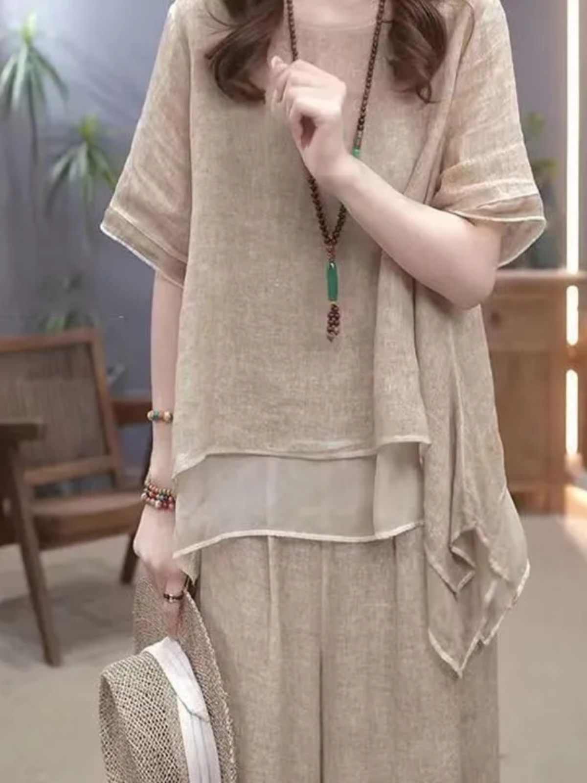Retro Cotton Linen Set Women's - đánh giá và giá New Ethnic Fashion