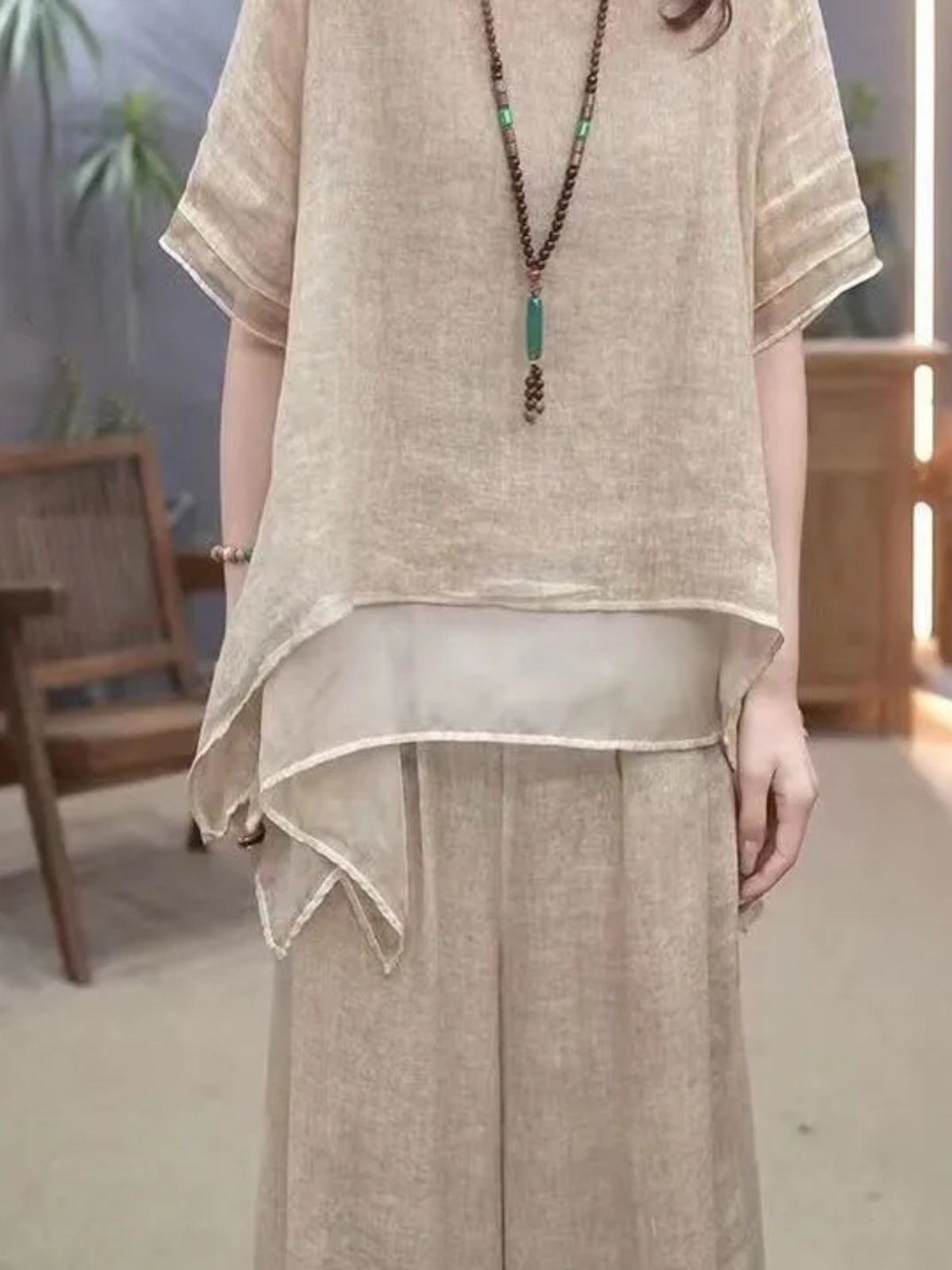 Retro Cotton Linen Set Women's - đánh giá và giá New Ethnic Fashion