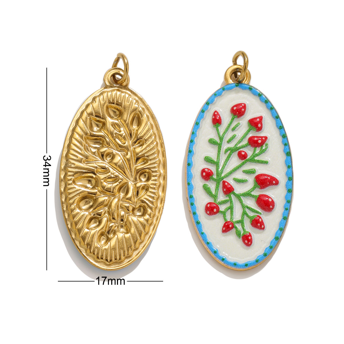 2pcs Boho Enamel Flower Pendan - đánh giá và giá Ethnic Fashion Design